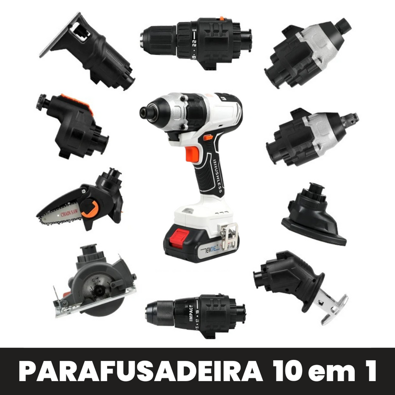 Kit Elétrico 10 em 1: Parafusadeira, Furadeira, Serra e Muito Mais [⚡OFERTA EXCLUSIVA ]